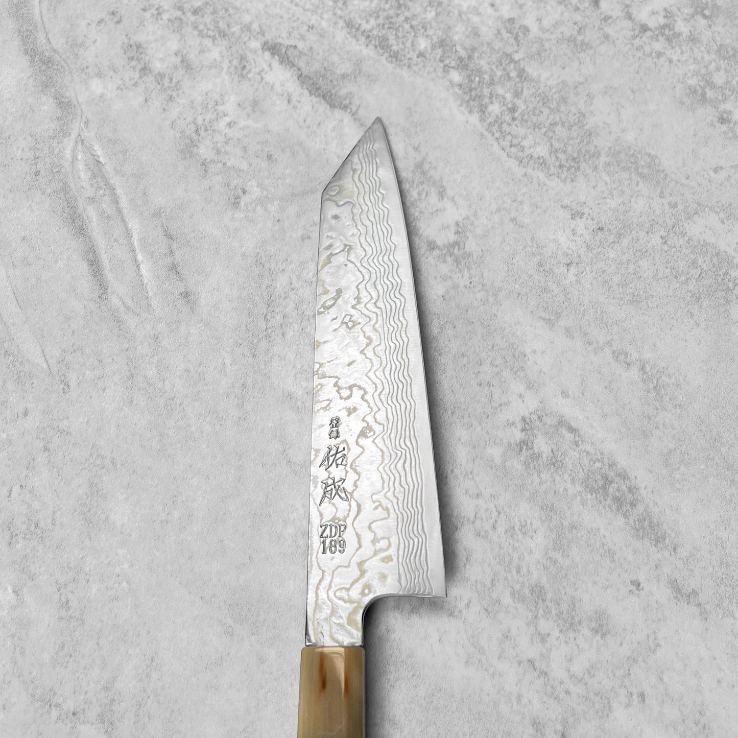 Sukenari ZDP189 Damascus Kiritsuke Gyuto
