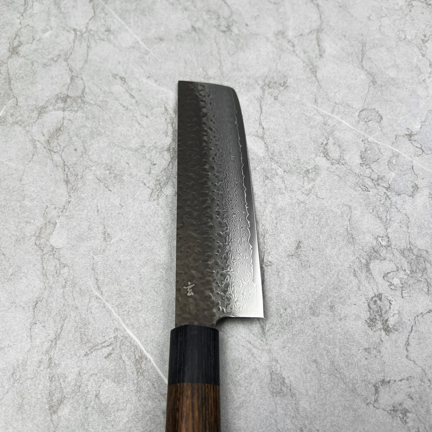 Shizu Hamono Gen VG10 Kurouchi Damascus Nakiri