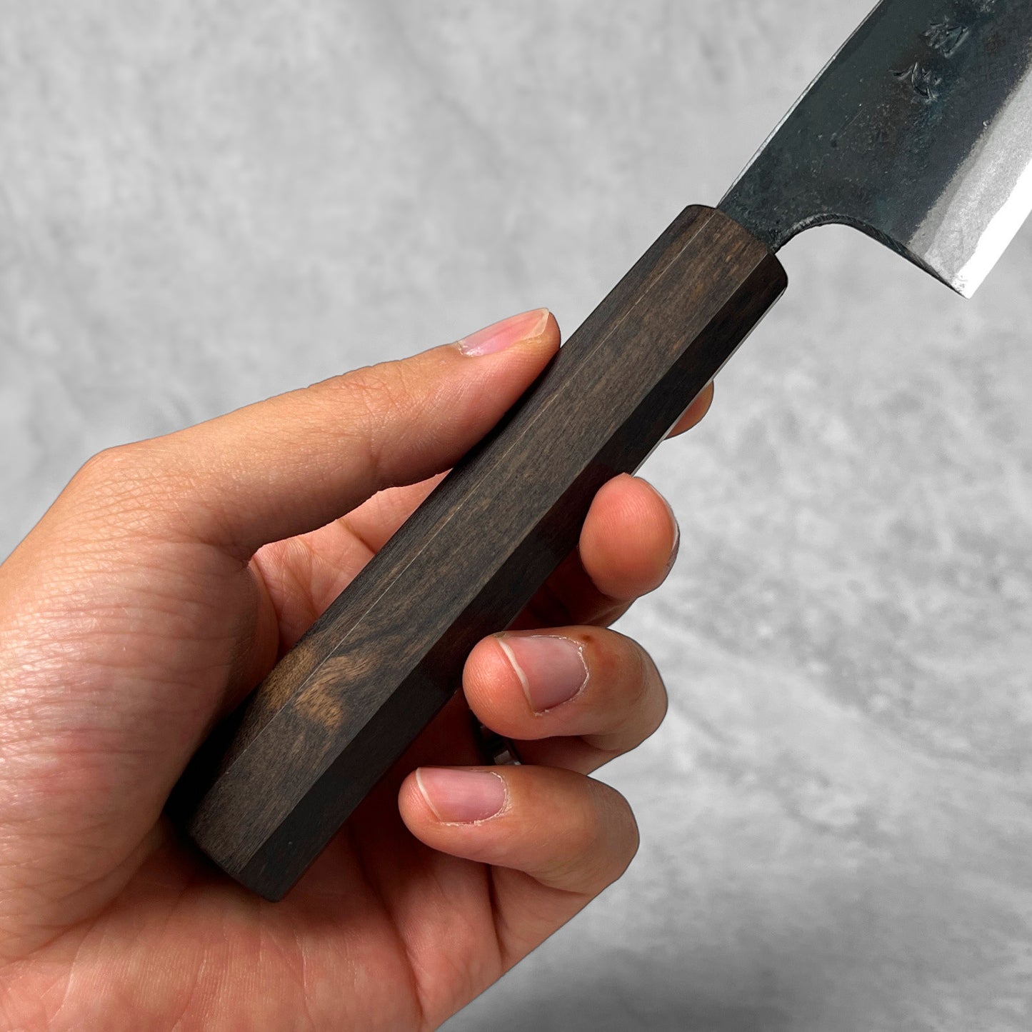 Hatsukokoro Kokugei Blue #1 Kurouchi Petty 120mm