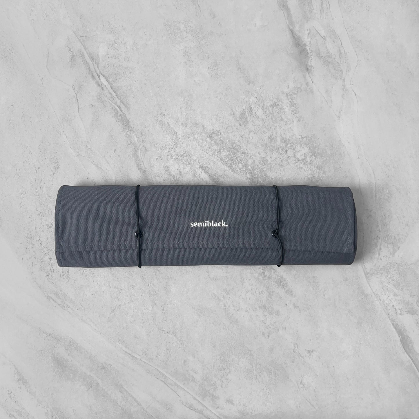 Semiblack 7 Pocket Knife Roll - Slate Grey