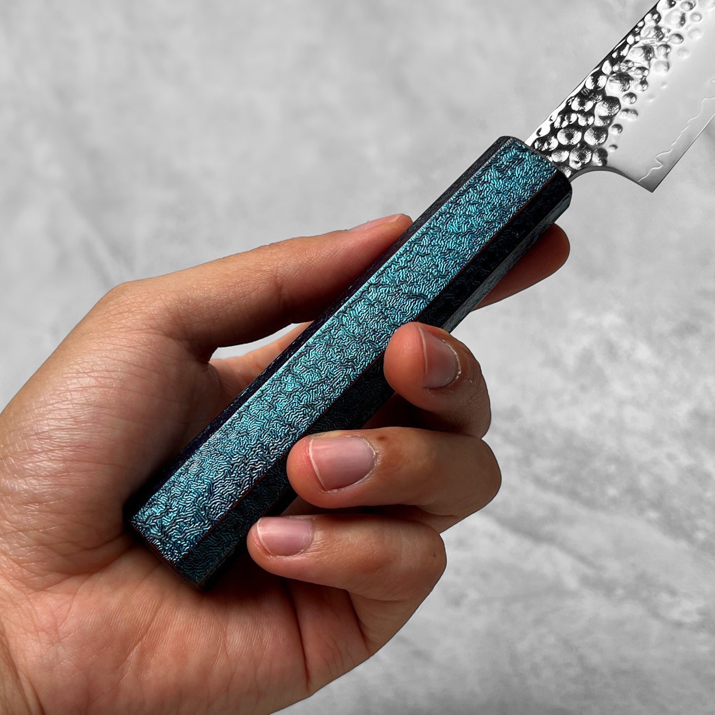 Seki Kanetsugu Shiun VG10 Cerulean Blue Petty 150mm