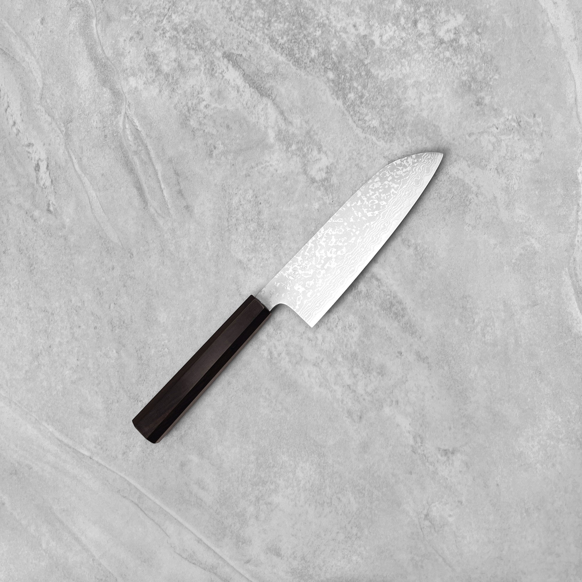 Makoto Kurosaki VG7 Damascus Santoku 165mm – Semiblack