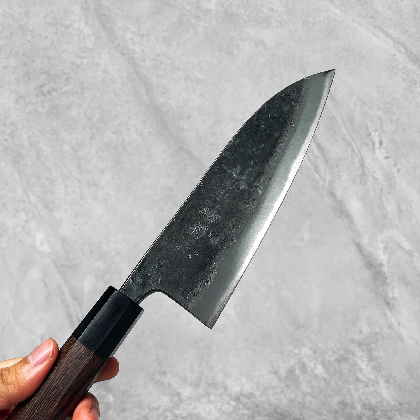 Hatsukokoro Kurokaze Blue #2 Double Beveled Deba 180mm