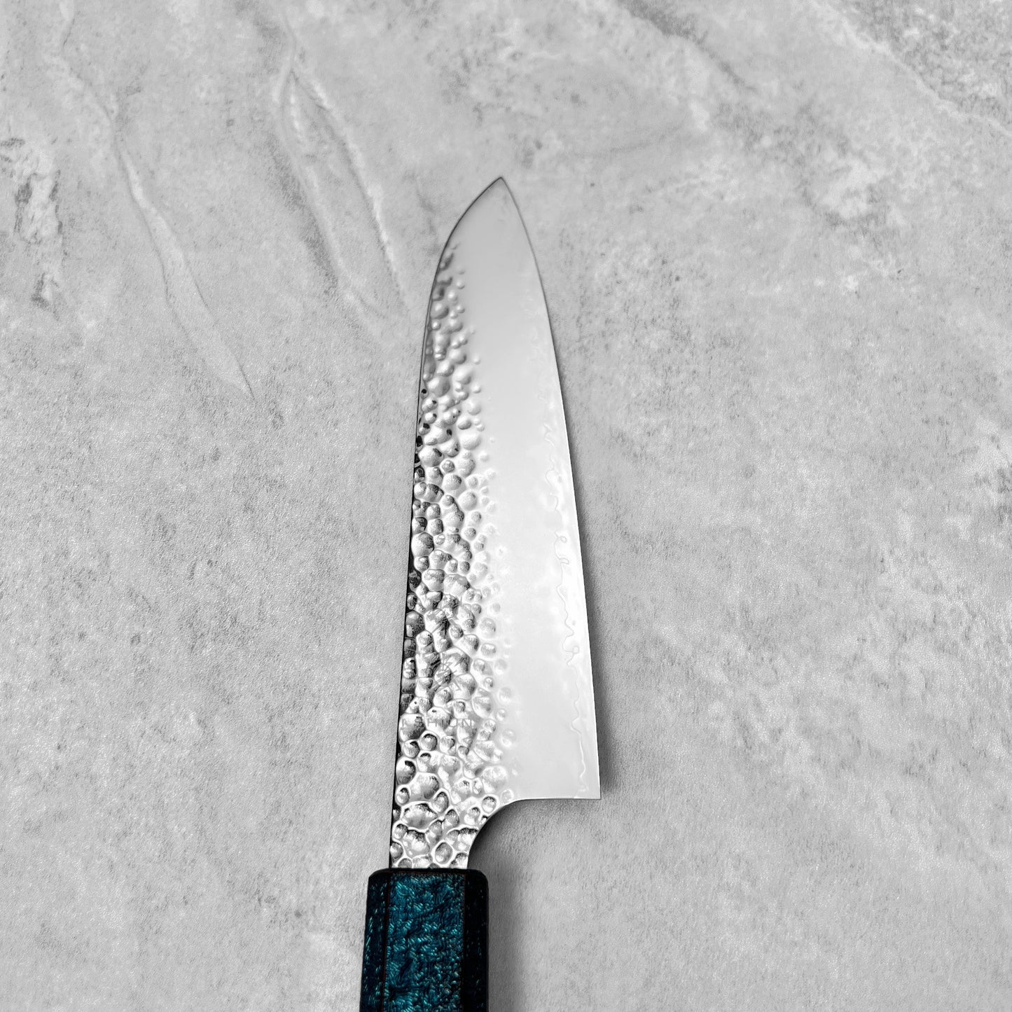 Seki Kanetsugu Shiun VG10 Cerulean Blue Santoku 170mm