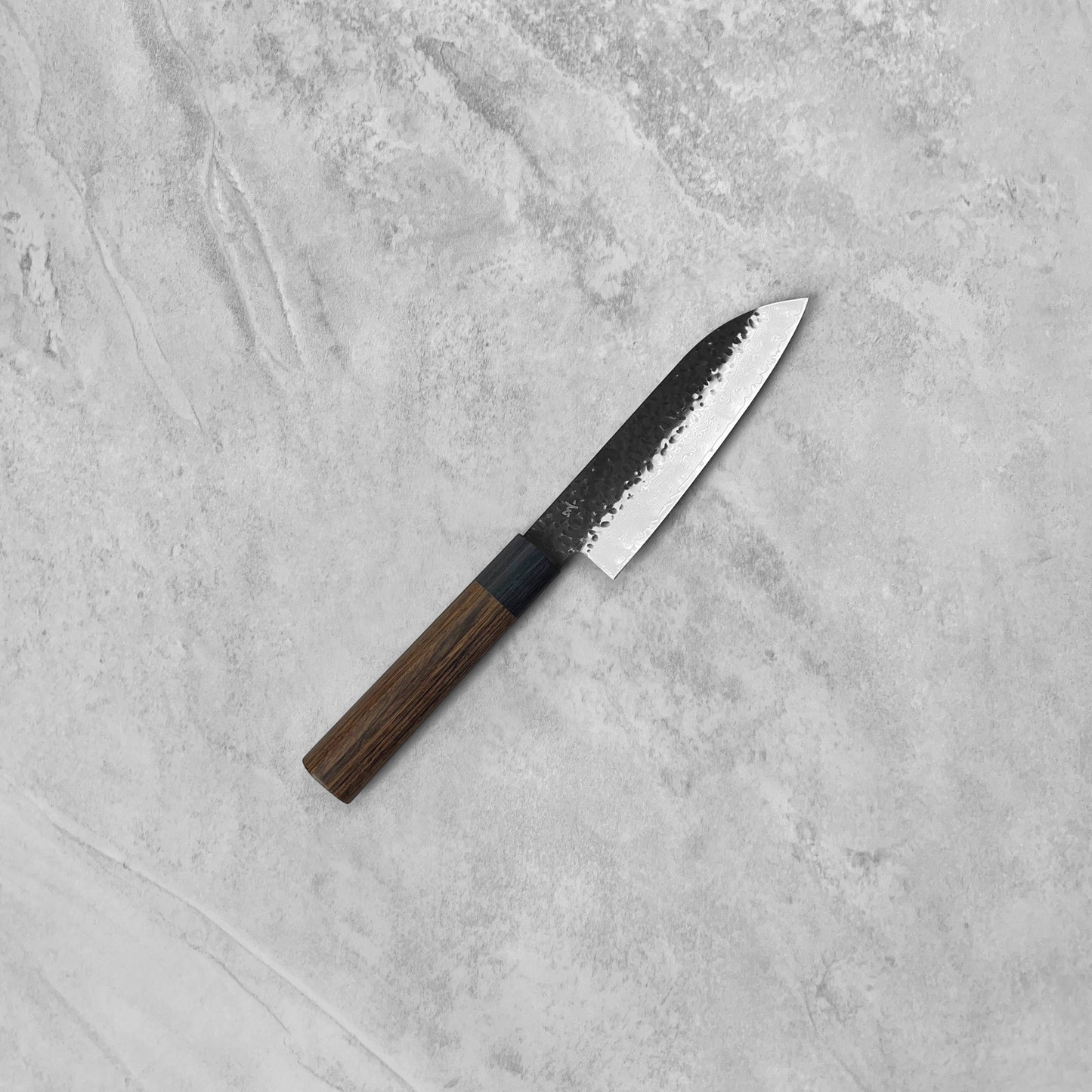 Shizu Hamono Gen VG10 Kurouchi Damascus Santoku