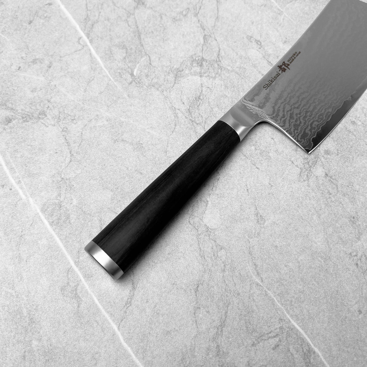Shikisai Miyako AUS-8 Damascus Mini Chopper 120mm