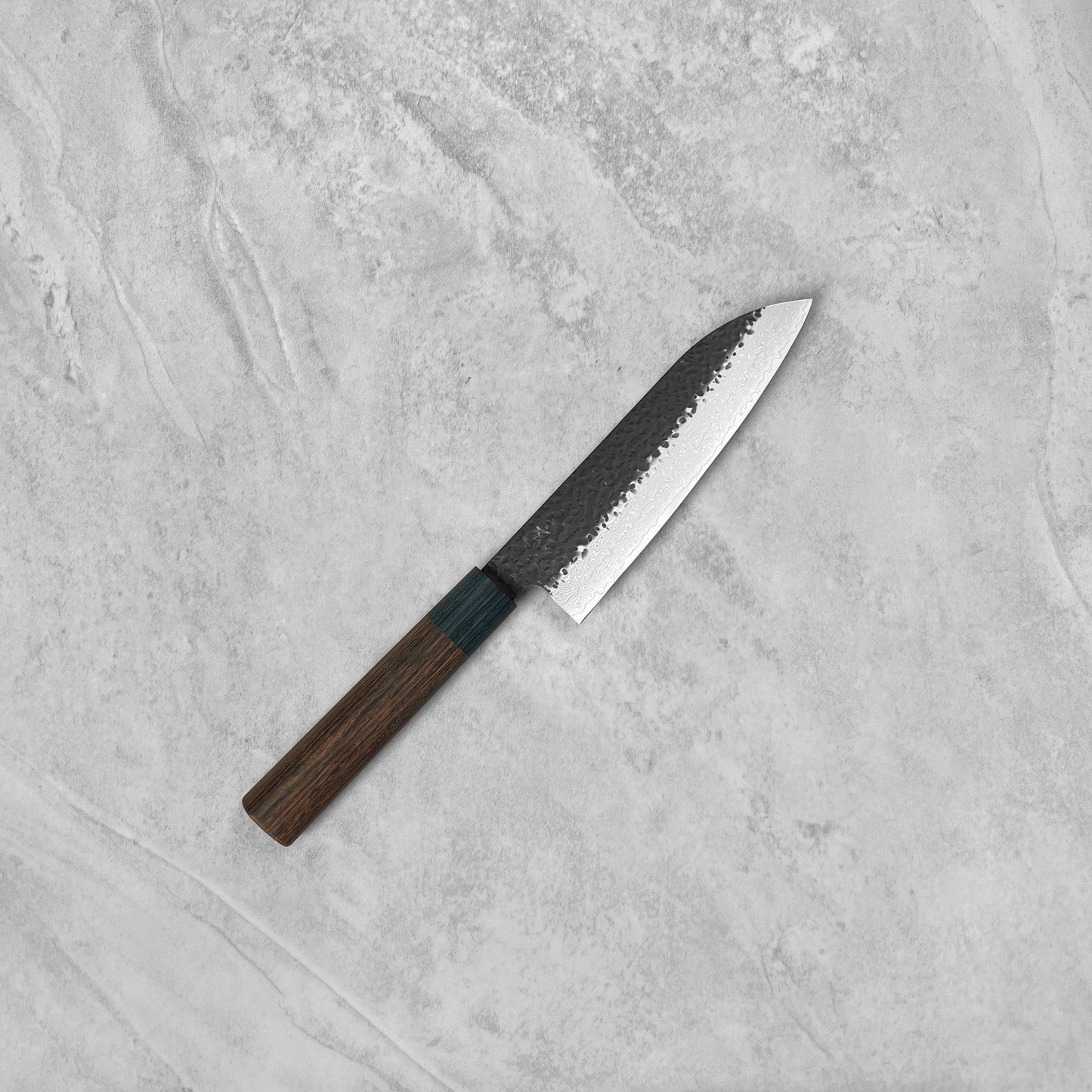 Shizu Hamono Gen VG10 Kurouchi Damascus Santoku