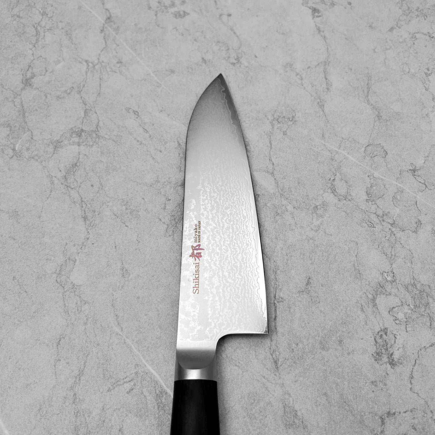 Shikisai Miyako AUS-8 Damascus Santoku 180mm