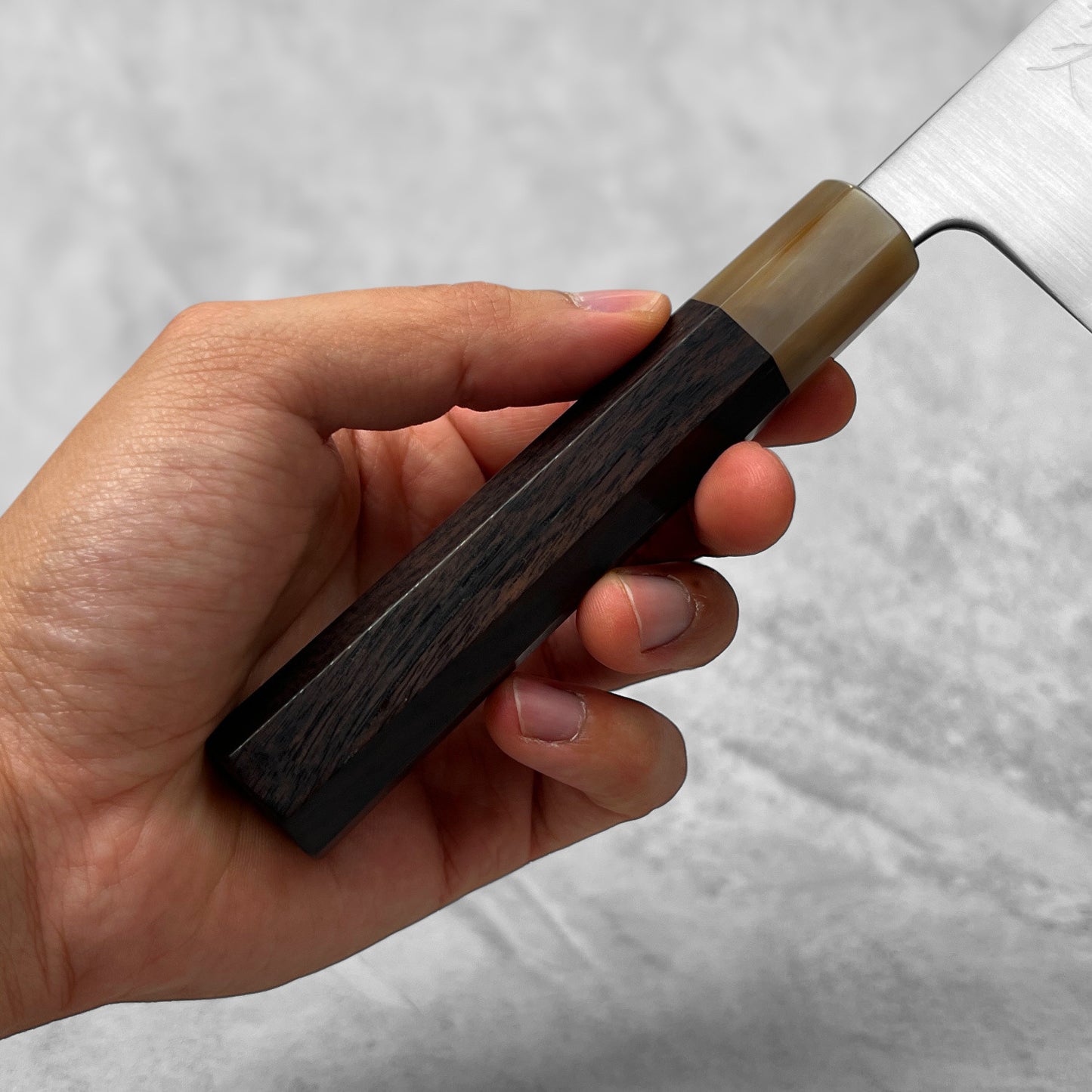 Tsunehisa AS Migaki Kiritsuke 210mm (Ebony & Buffalo Horn Handle)