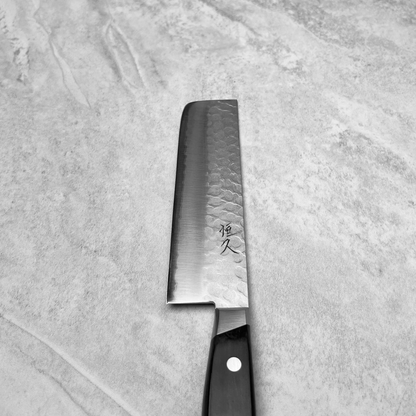 Tsunehisa Ichi Blue #2 Tsuchime Nashiji Nakiri 165mm