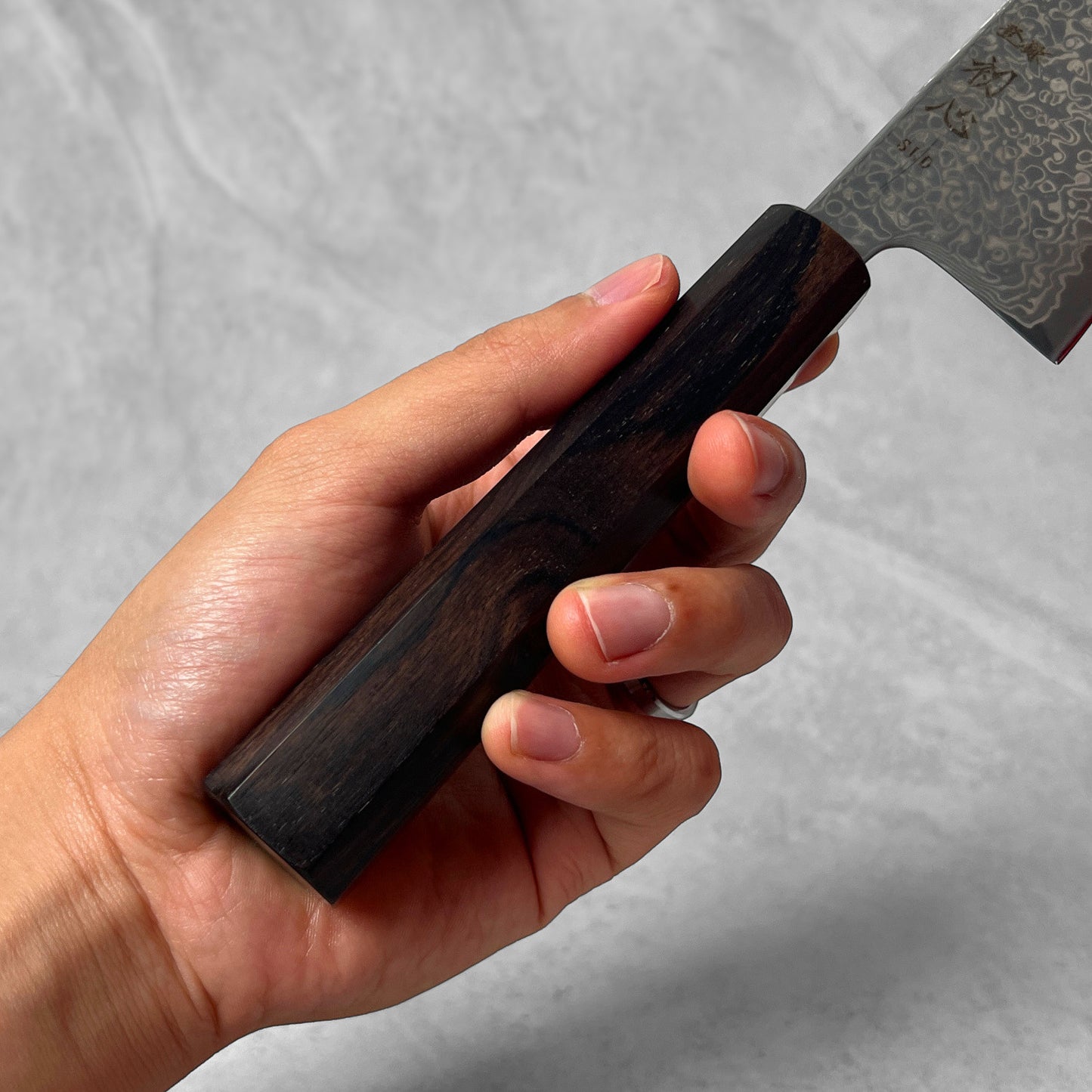 Hatsukokoro Hikari SLD Damascus Kurozome Gyuto 210mm