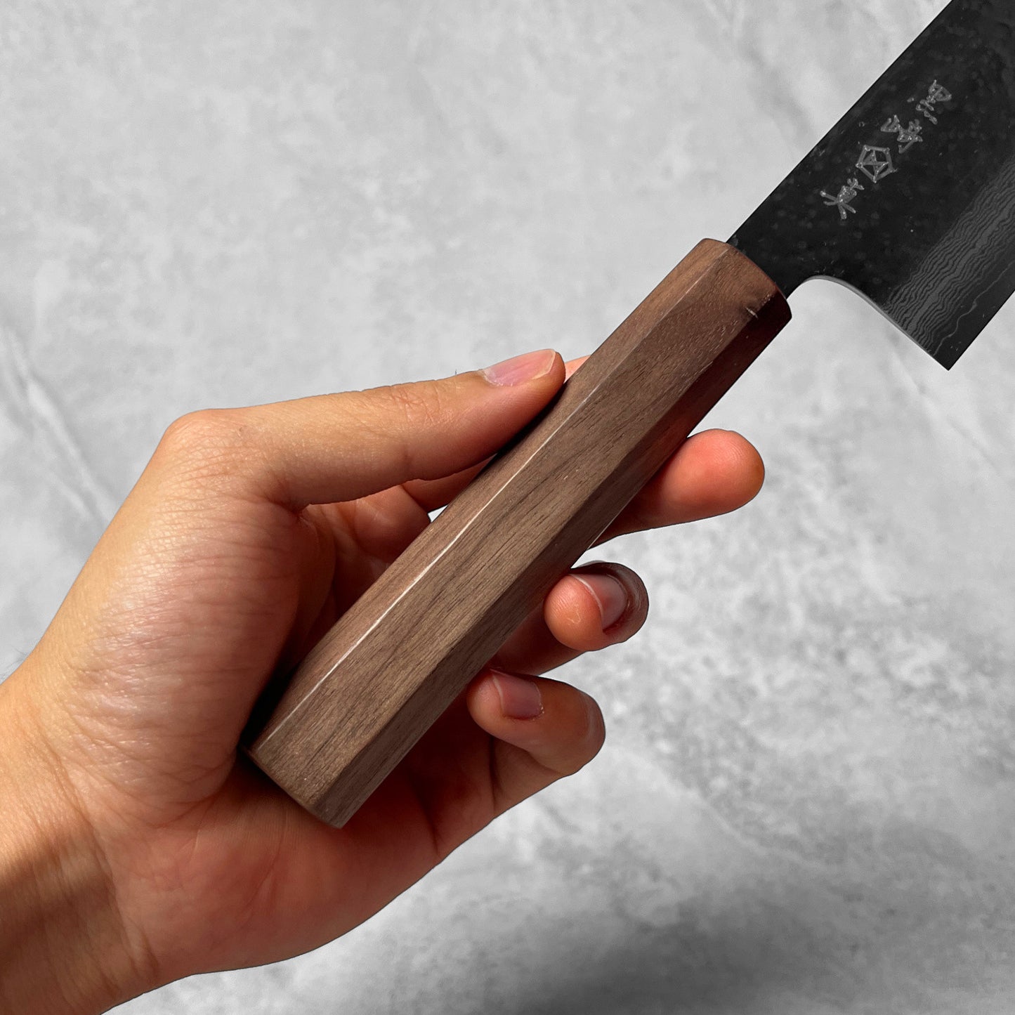 Makoto Kurosaki VG7 Tsuchime Damascus Santoku 165mm