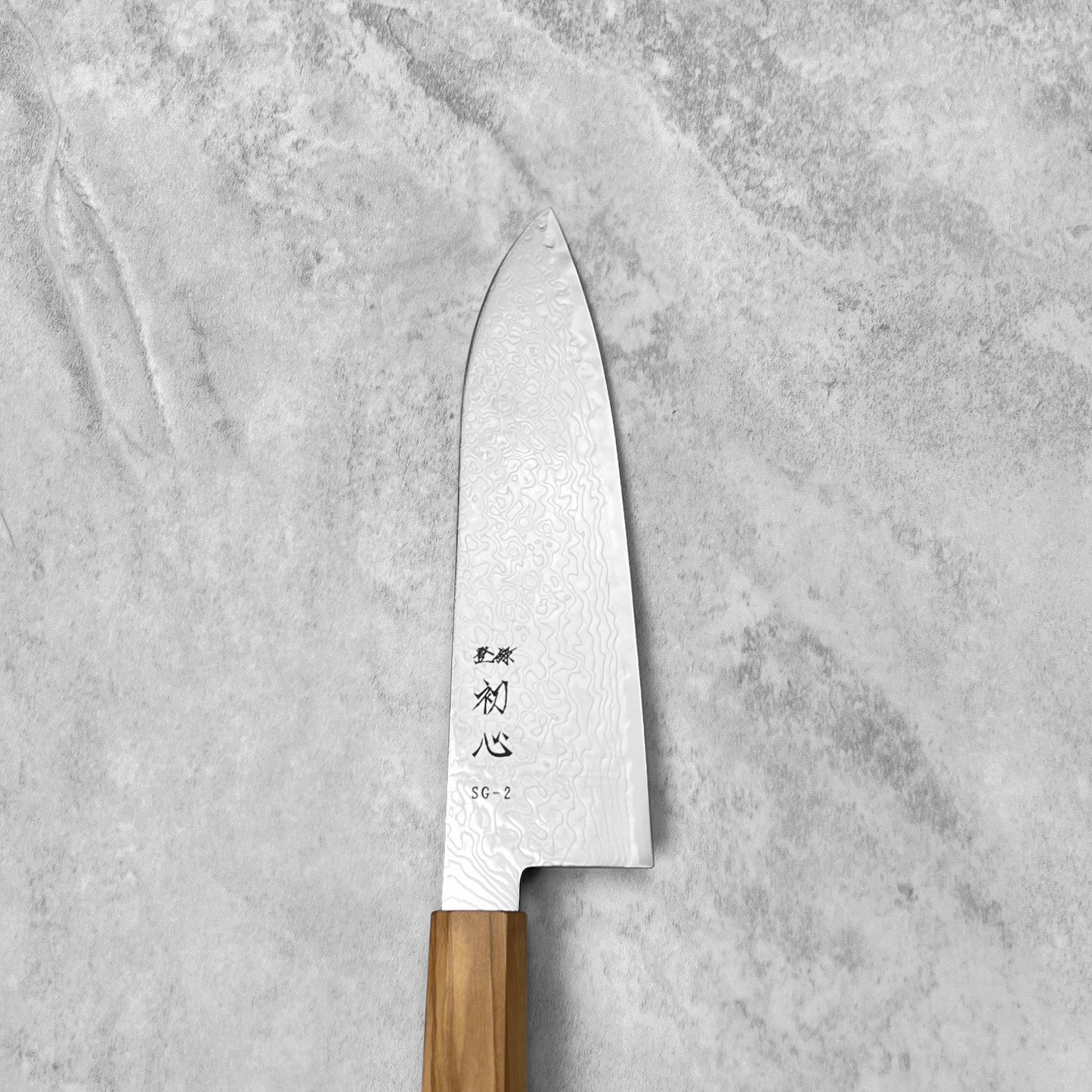 Hatsukokoro Ryuhyo SG2 Damascus Santoku 180mm