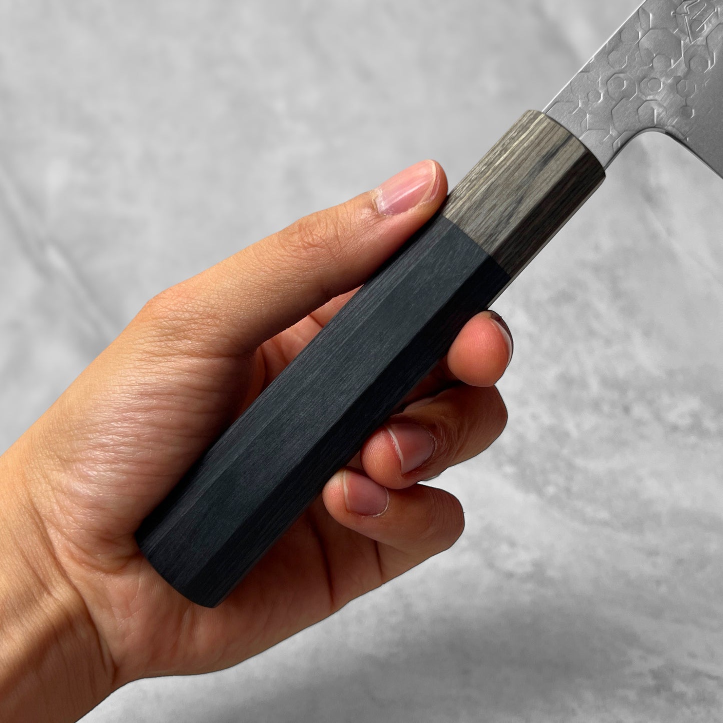 Hado Shiosai SG2 Tsuchime Kiritsuke Gyuto 210mm (Black & Grey Handle)
