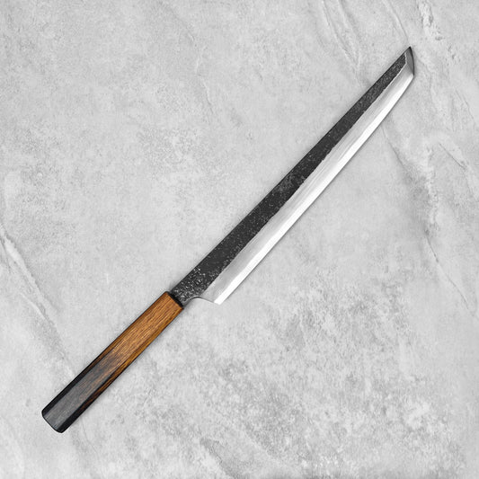 Sakai Takayuki Homura Guren Blue #2 Kurouchi Tsuchime Sakimaru 300mm (by Itsuo Doi)