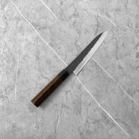Shizu Hamono Gen Kurouchi Damascus Utility Knife