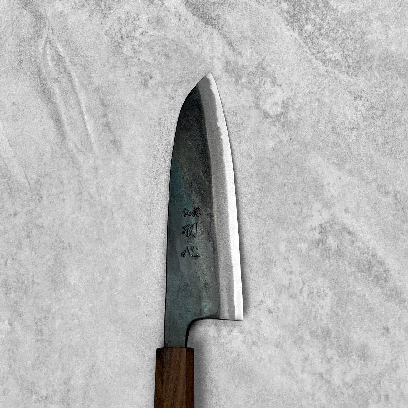 Hatsukokoro Kokugei Blue #1 Kurouchi Santoku 165mm