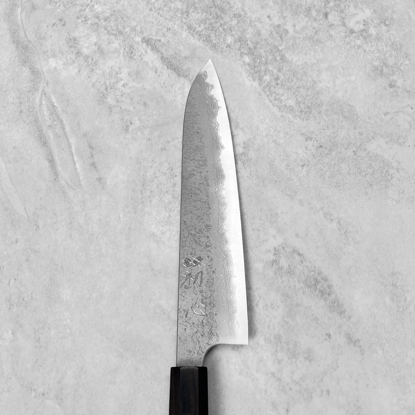 Hatsukokoro Ryusui Blue #2 Nashiji Damascus Gyuto