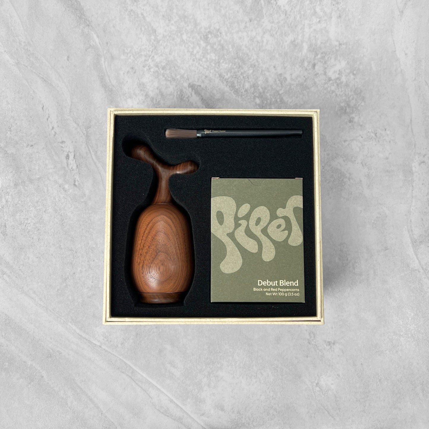 Piper Pepper Grinder (+ Single Origin Artisanal Peppercorns)