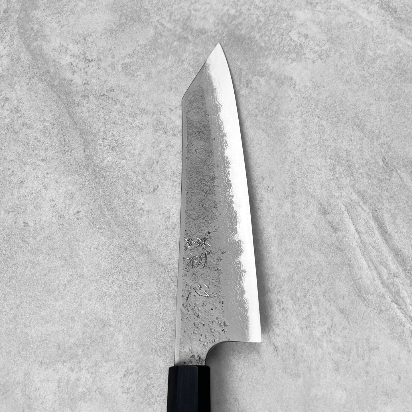 Hatsukokoro Ryusui Blue #2 Nashiji Damascus Kiritsuke Gyuto