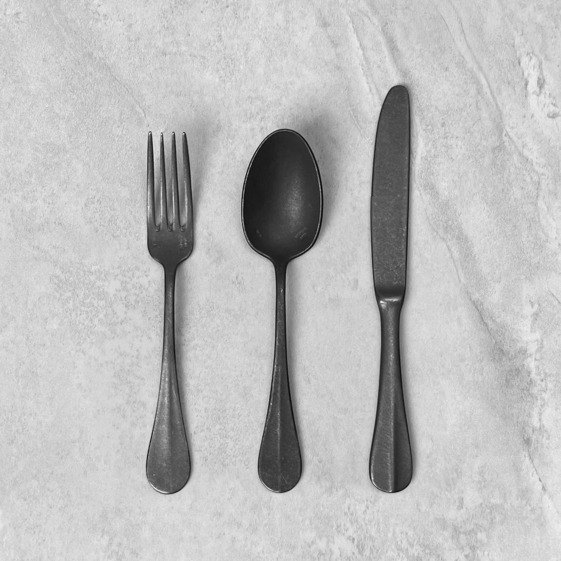 Aoyoshi Flatware Baguette Classic Collection (Black Vintage Finish)