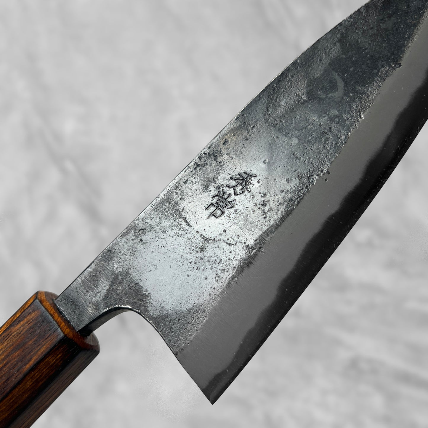 Hidetsune Blue #2 Kurouchi Double Beveled Deba 165mm