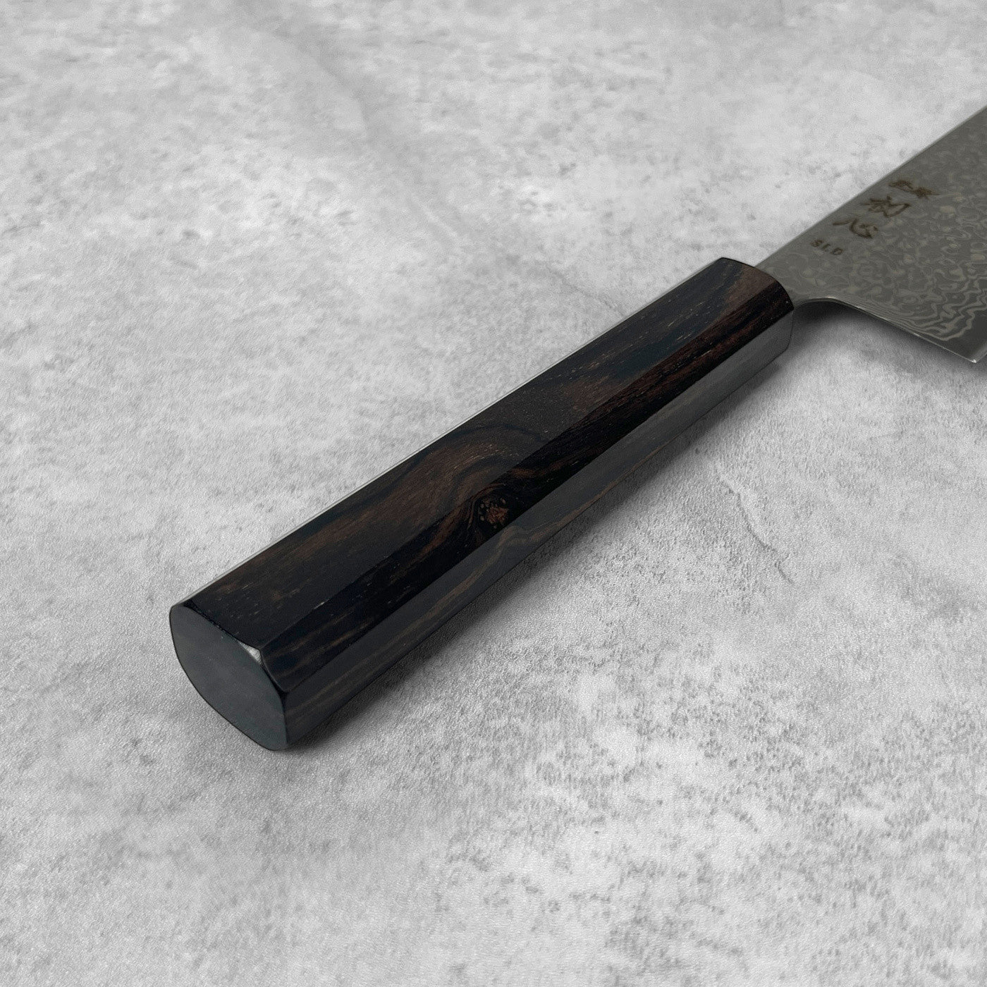 Hatsukokoro Hikari SLD Damascus Kurozome Gyuto 210mm