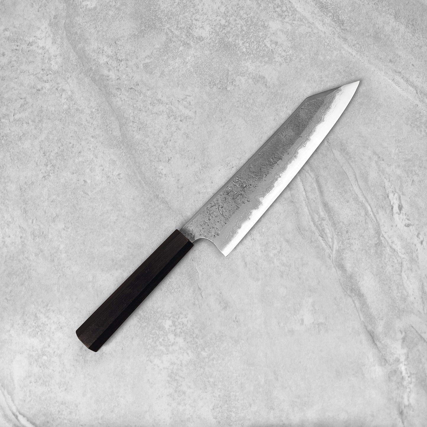 Hatsukokoro Ryusui Blue #2 Nashiji Damascus Kiritsuke Gyuto
