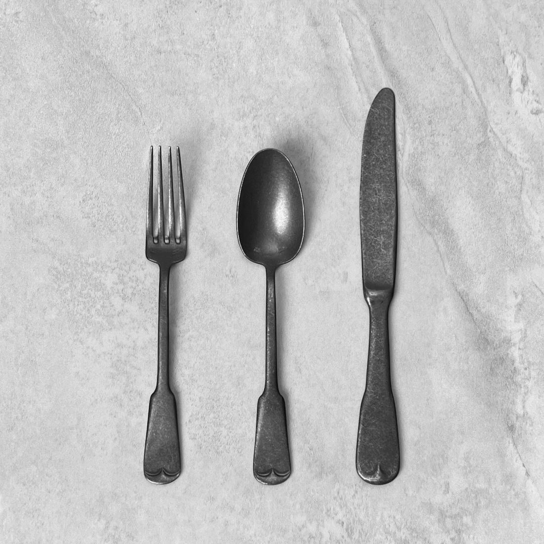 Aoyoshi Flatware Lutèce Classic Collection (Black Vintage Finish)