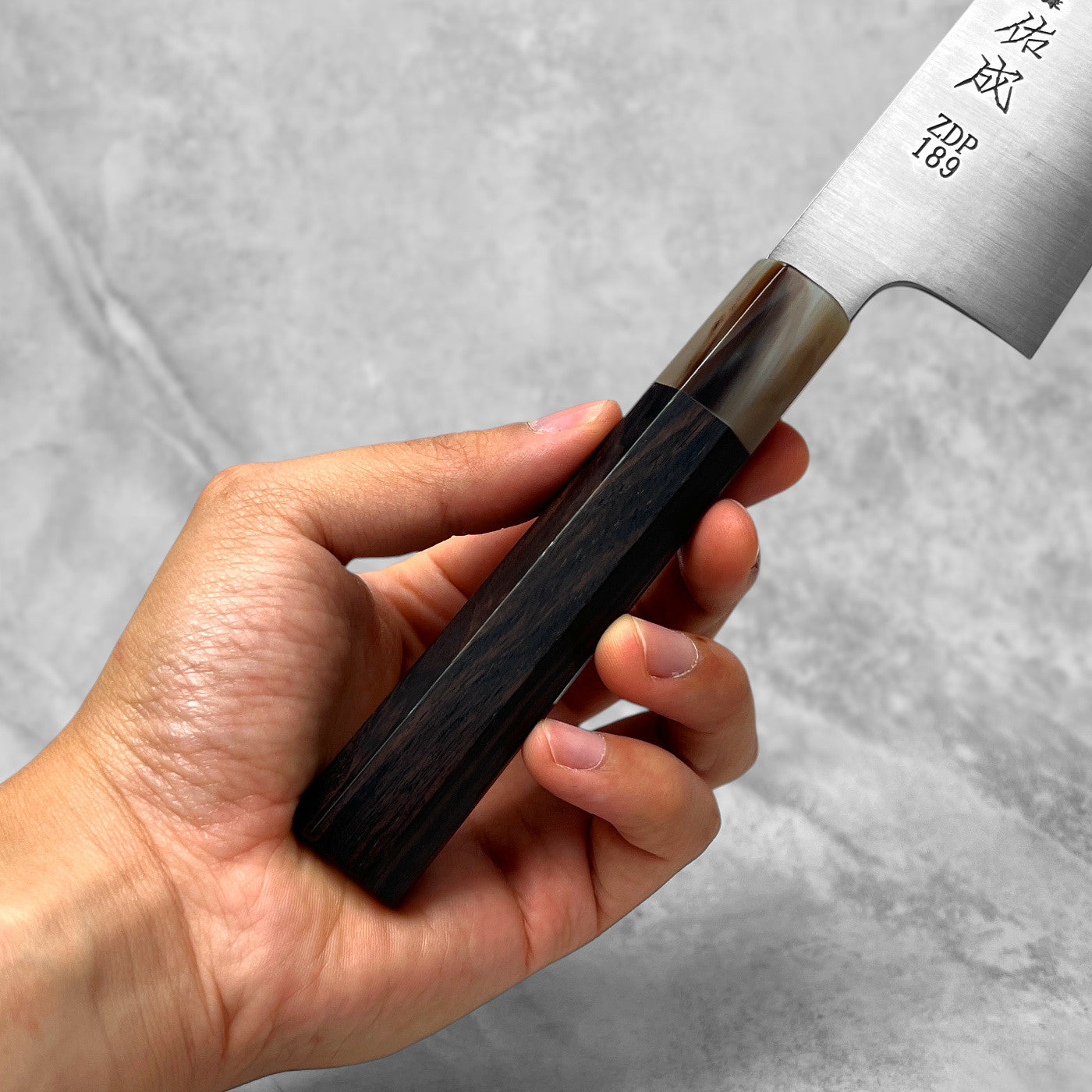 Sukenari ZDP189 Hairline Migaki Gyuto
