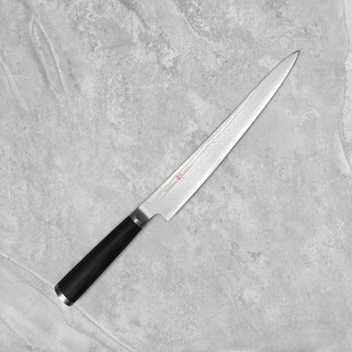 Shikisai Miyako AUS-8 Damascus Sujihiki 240mm