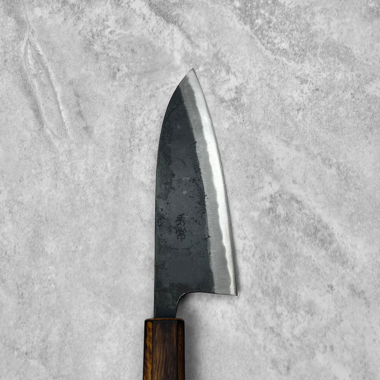 Hidetsune Blue #2 Kurouchi Double Beveled Deba 165mm