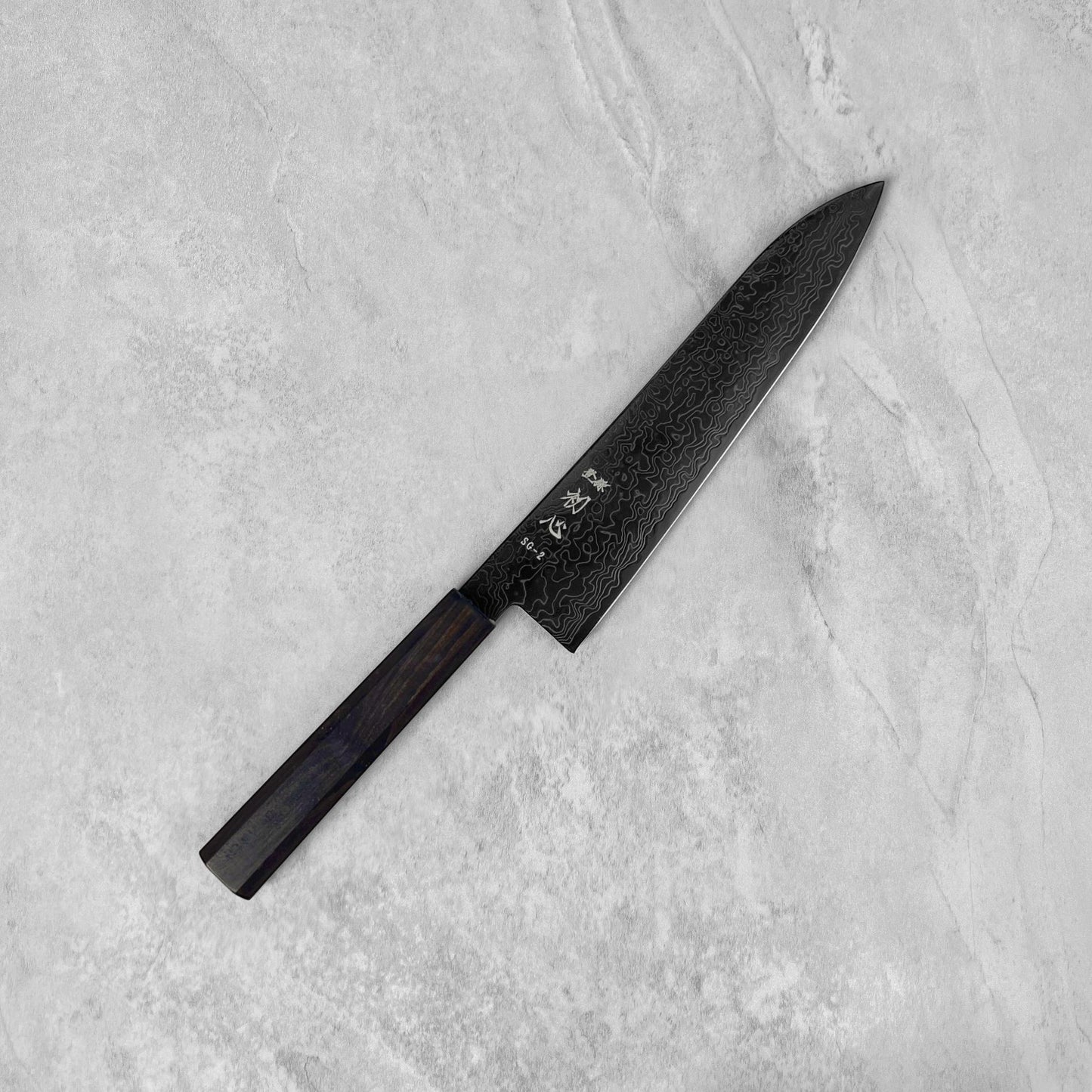 Hatsukokoro Ryuhyo Black SG2 Damascus Gyuto