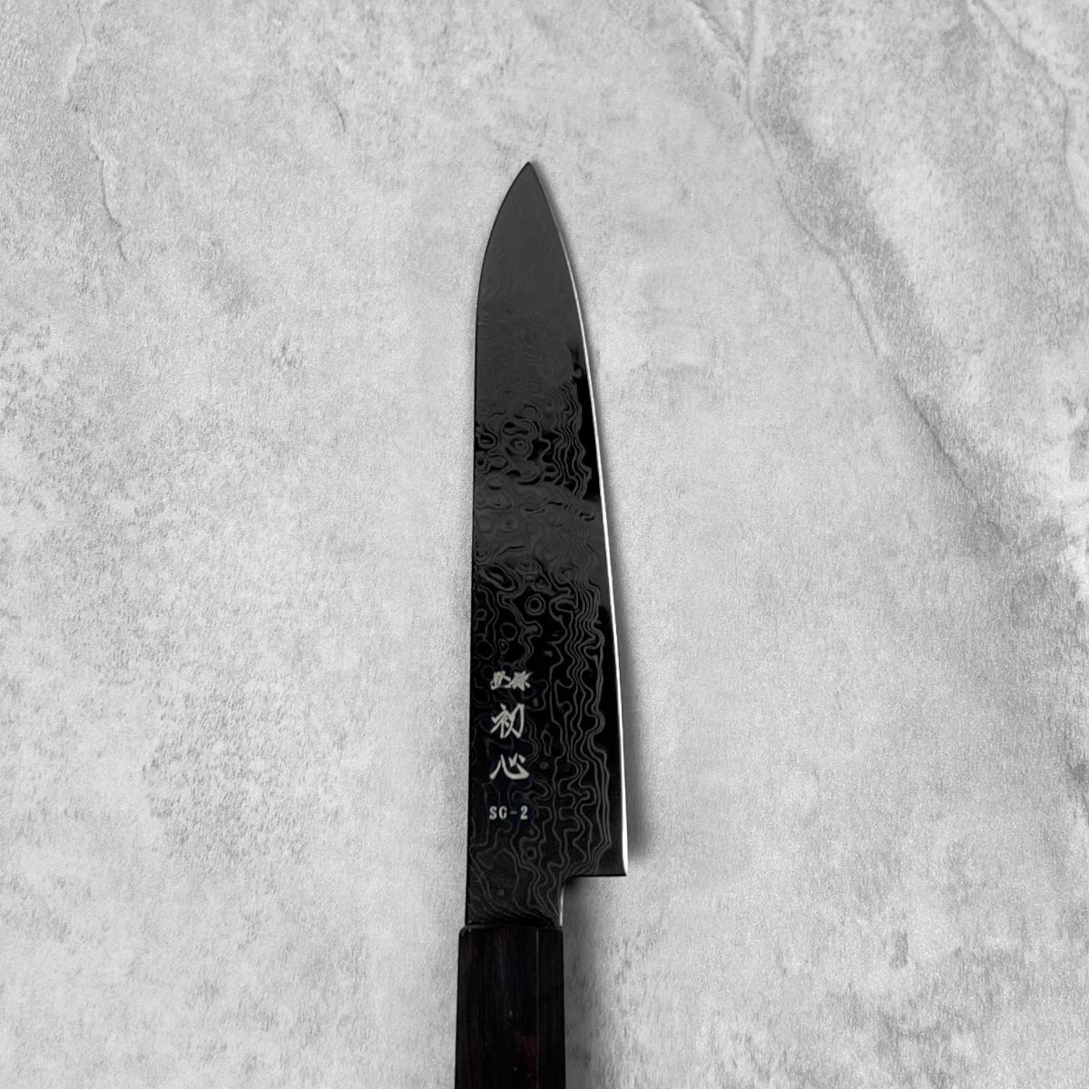 Hatsukokoro Ryuhyo Black SG2 Damascus Petty 150mm