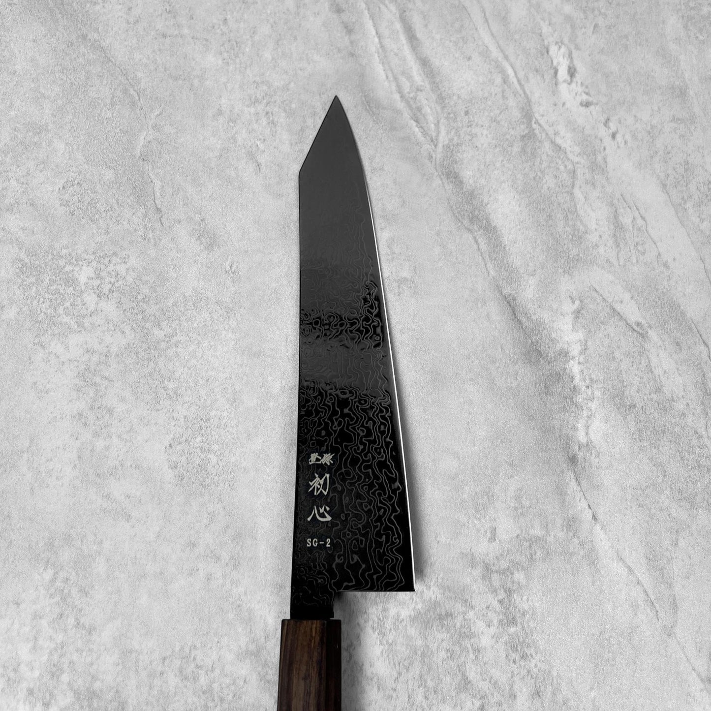 Hatsukokoro Ryuhyo Black SG2 Damascus Kiritsuke Gyuto