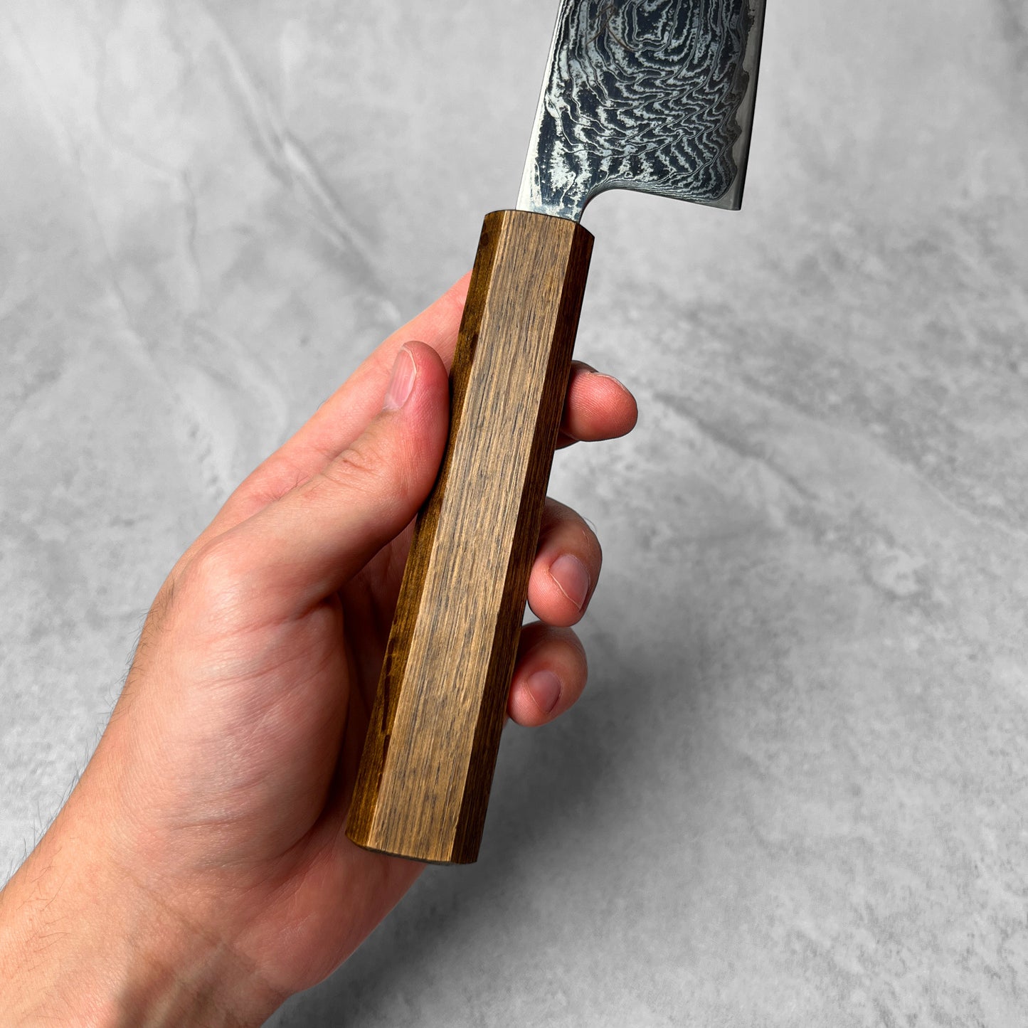 Tsunehisa Nami AUS-10 Damascus Santoku 165mm