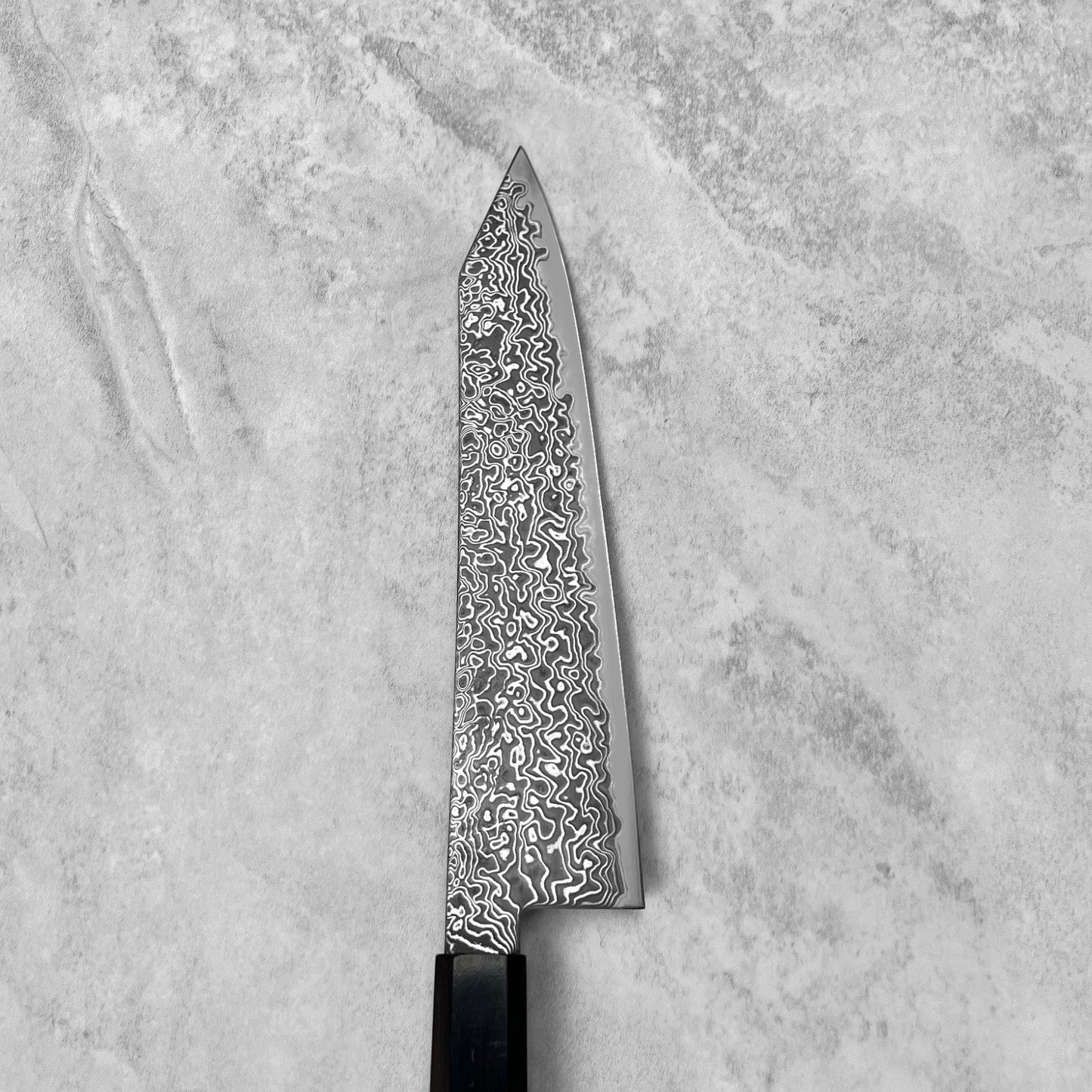 Hatsukokoro Ryuhyo Kurozome SG2 Damascus Kiritsuke Gyuto 210mm