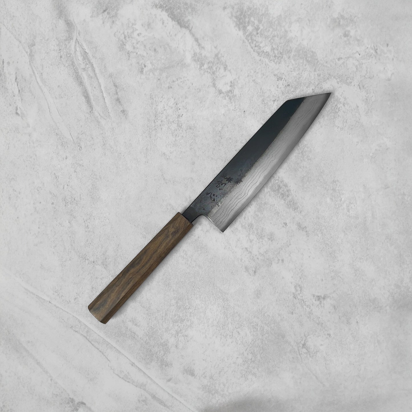 Hatsukokoro Kumokage Blue #2 Kurouchi Damascus Bunka 180mm