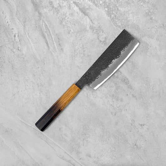 Sakai Takayuki Homura Guren Blue #2 Kurouchi Tsuchime Nakiri 180mm (by Itsuo Doi)