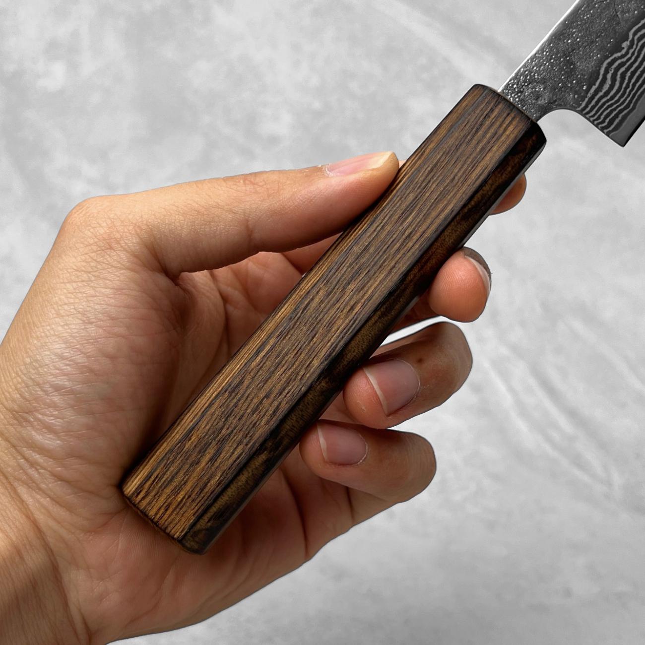 Tsunehisa 440C Nashiji Damascus Petty 150mm
