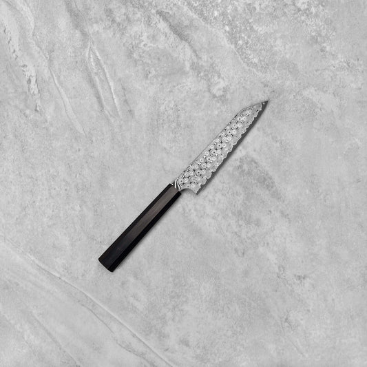 Nigara Hamono Anmon "Raindrop Damascus" SG2 Kiritsuke Petty 150mm