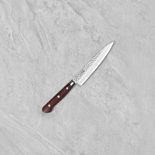 Tsunehisa VG10 Tsuchime Damascus Brown Western Petty 135mm