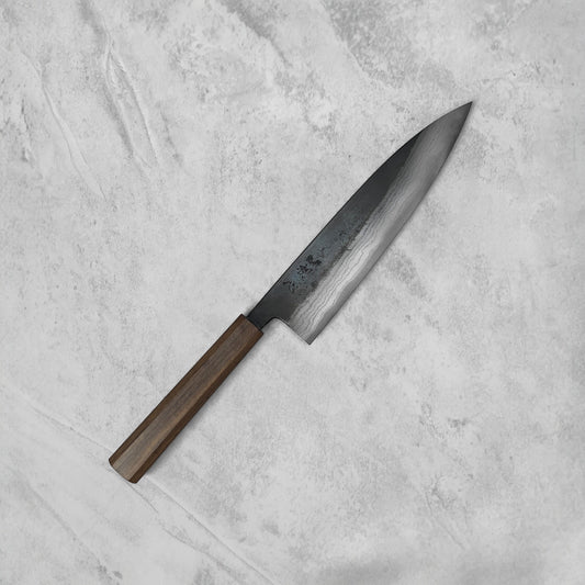 Hatsukokoro Kumokage Blue #2 Kurouchi Damascus Gyuto 210mm