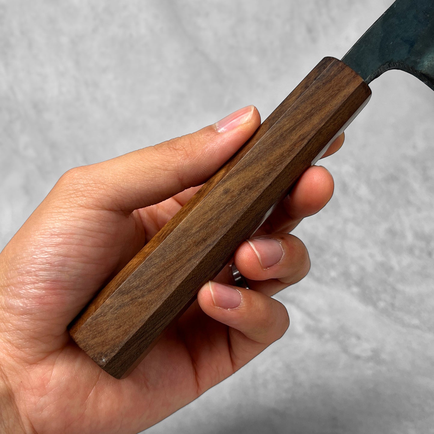 Hatsukokoro Kokugei Blue #1 Kurouchi Santoku 165mm