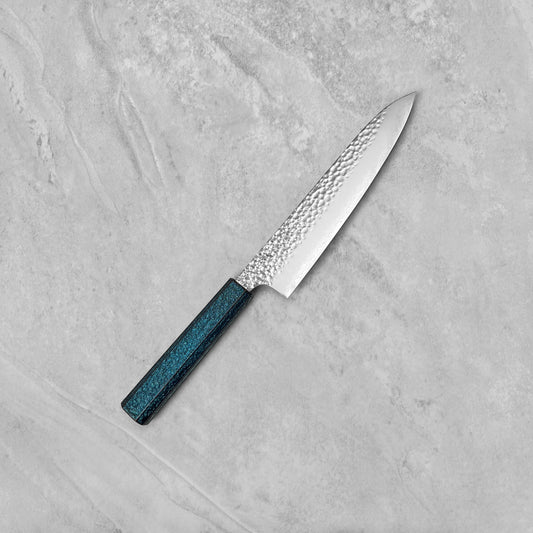 Seki Kanetsugu Shiun VG10 Cerulean Blue Gyuto 200mm