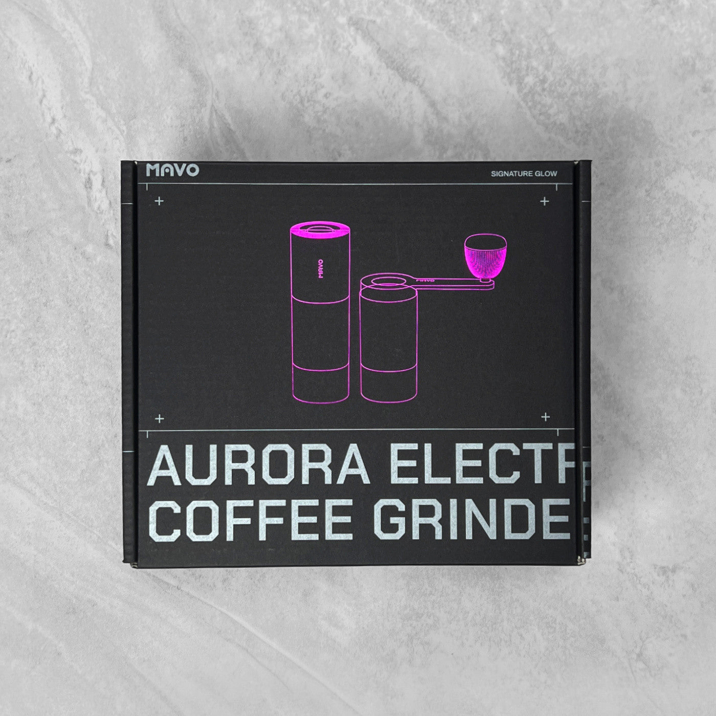 MAVO Aurora Electric Coffee Grinder (incl. Handle + Carrying Case)