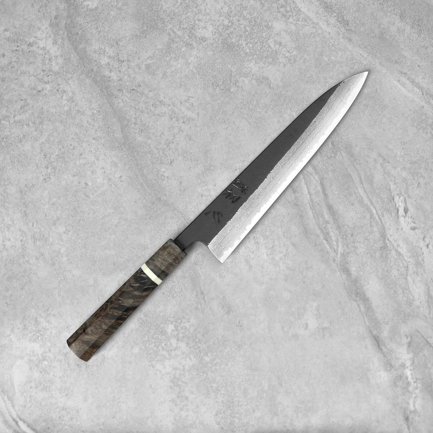 Hatsukokoro Shinkiro AS Kurouchi Damascus Gyuto