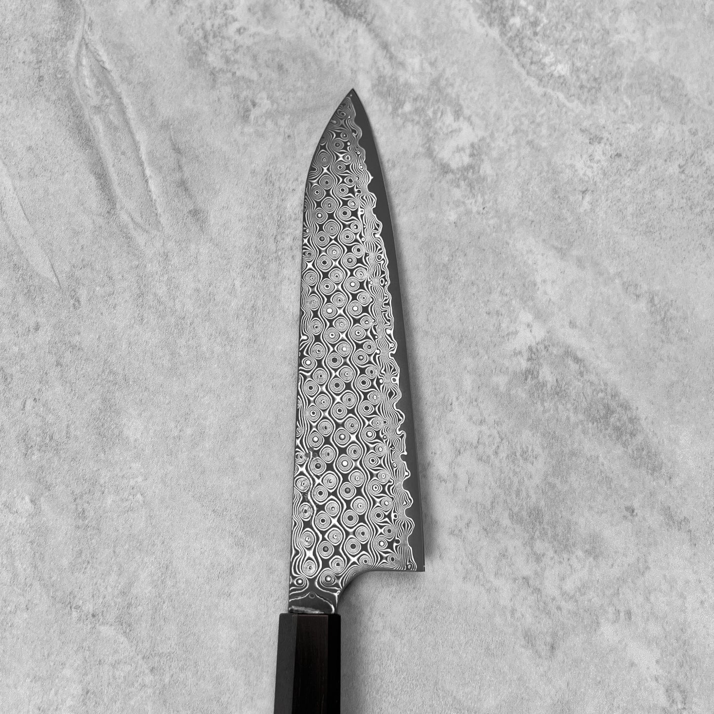 Nigara Hamono Anmon "Raindrop Damascus" SG2 Gyuto