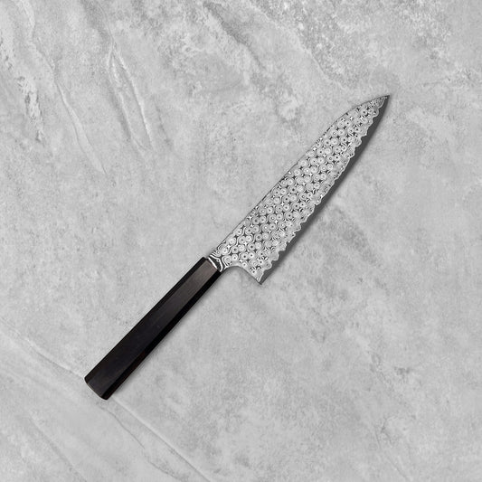 Nigara Hamono Anmon "Raindrop Damascus" SG2 Gyuto