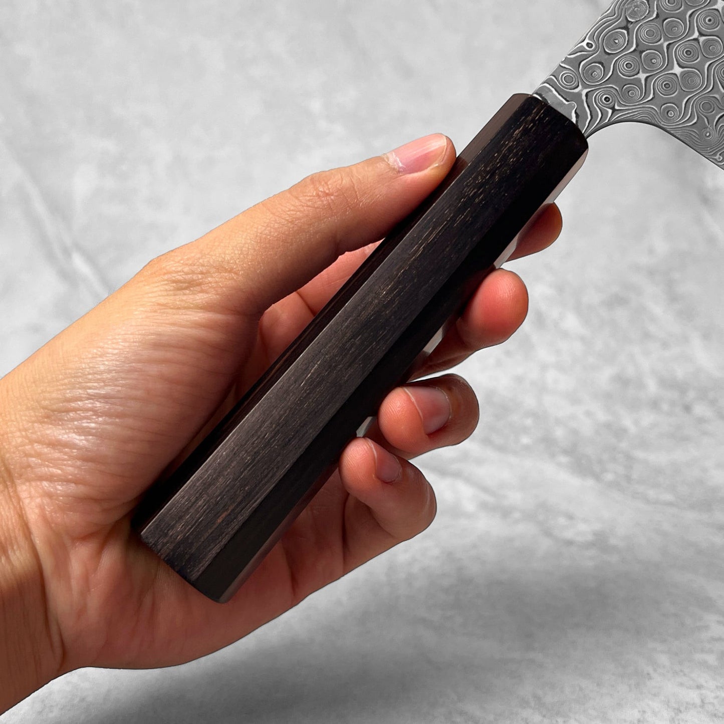 Nigara Hamono Anmon "Raindrop Damascus" SG2 Kiritsuke Gyuto